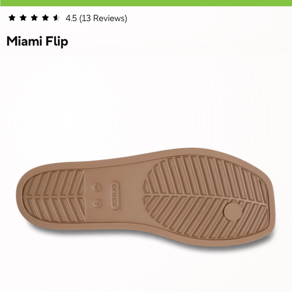 CROCS Miami Flip Sandals - Brown - Picture 3 of 4